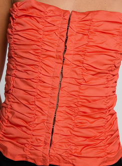 product Princess Polly Diamonds Are Forever Strapless Top Orange Sleeveless Sweetheart 