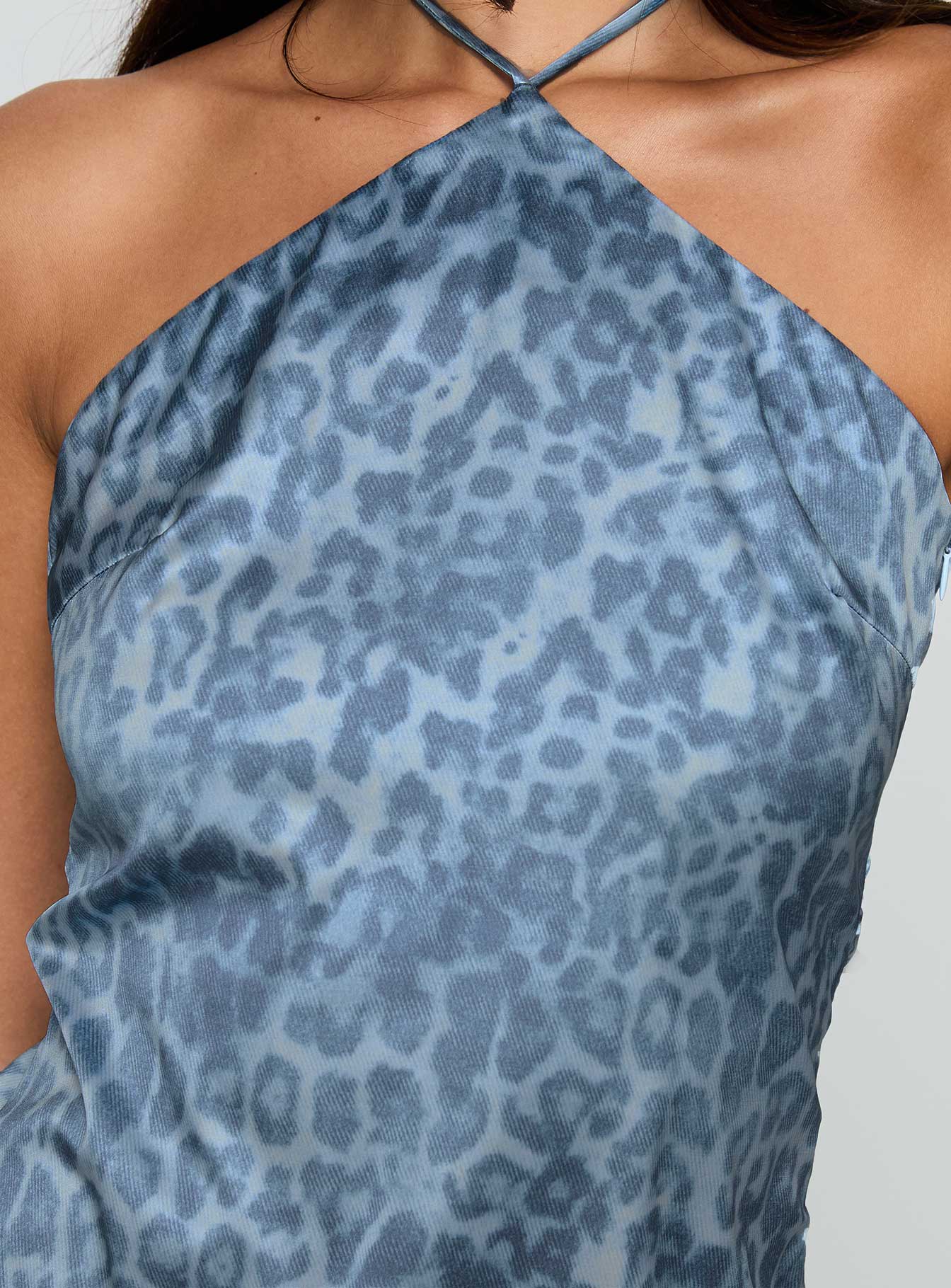 product Princess Polly Jaemes Top Blue Leopard Sleeveless 