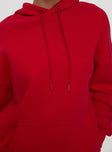 product Princess Polly Dream Fleece Classic Hoodie Red Long 