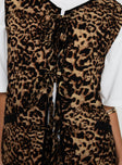 Samual Quilted Vest Leopard