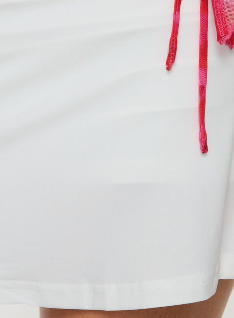 product Princess Polly Girlie Mini Skirt White Tall Mini Skirts 