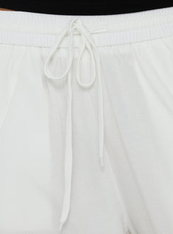 Showcasing Mankind Baggy Cargo Pants White in womens-regular-pants with mid-rise, product Princess Polly