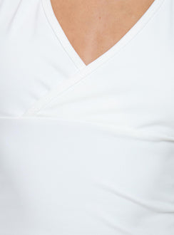 product Princess Polly Stand By Halter Top White Sleeveless Plunger 