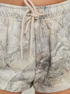 Quinncy Low Rise Sweat Shorts Camo
