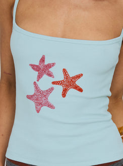 Sweetscape Bead Detail Top Star / Blue