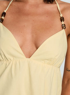 product Princess Polly Melanea Mini Dress Yellow Plunger 