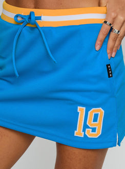 product Princess Polly UCLA Basketball Skirt Blue High Waisted Shorts 