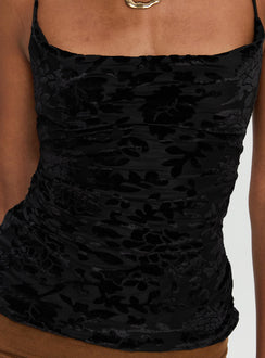 product Princess Polly Celena Halter Top Black Sleeveless Cowl 