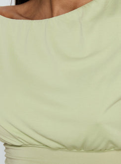 Emelyne Cinched Waist Top Pistachio