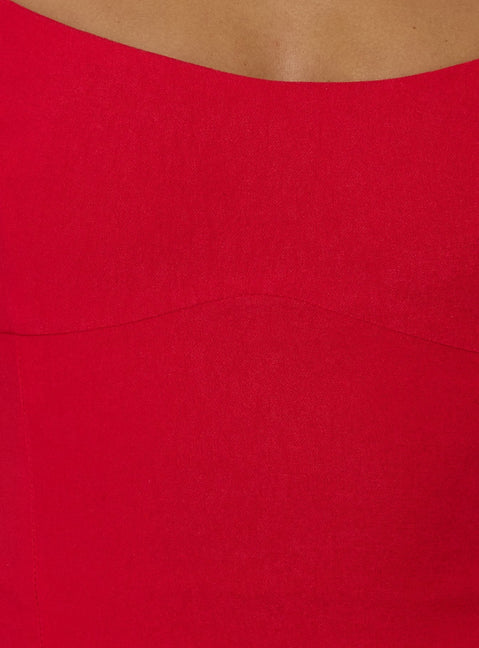 Elanah Strukturiertes Camisole-Top Rot