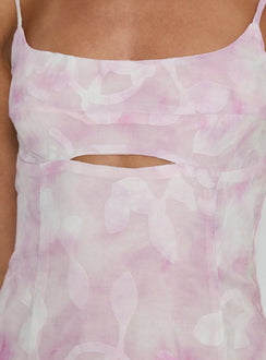 Powell Mini Dress Pink Floral