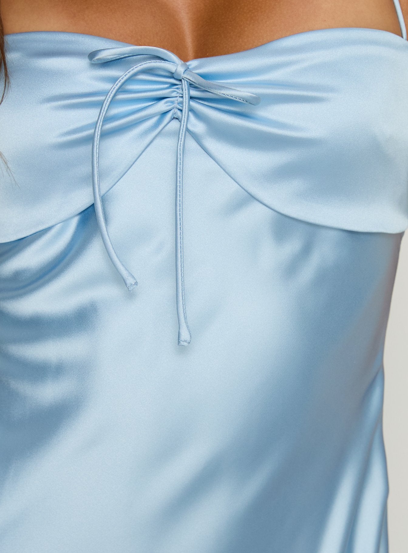 Fireproof Halter Maxi Dress Baby Blue