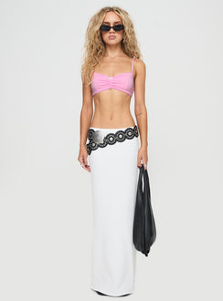 Bralette Front ruching, adjustable straps, clasp fastening at back, lace trim detail Good stretch, fully lined 