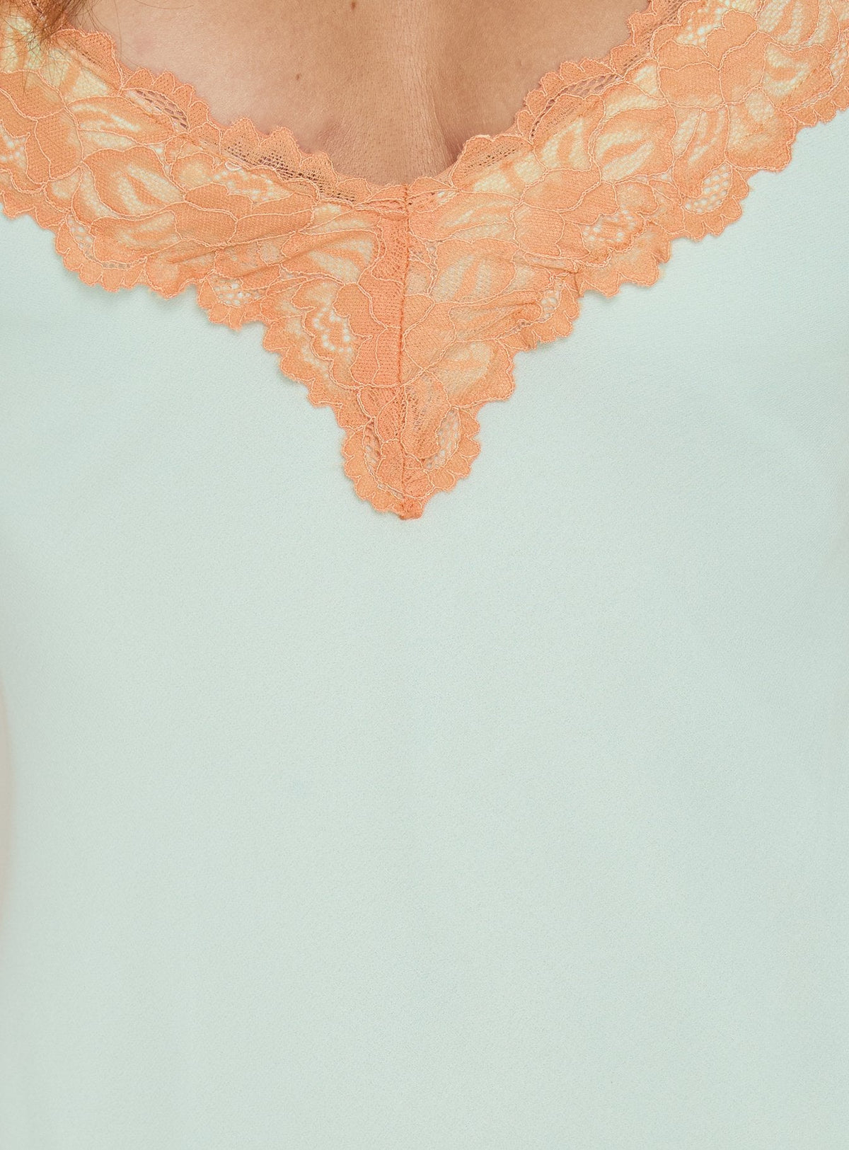 Call My Lover Lace Slip Mini-Kleid Aqua / Orange