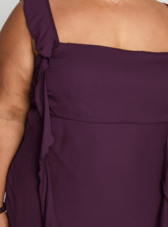 product Princess Polly Lanai Maxi Dress Plum Curve Square Neck 