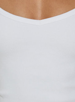 Kaie Ribbed A Line Mini Dress White