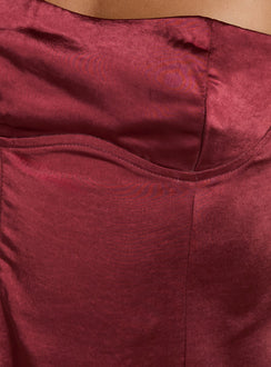 Easy To Love Mini Dress Burgundy