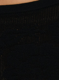 Roziana Crochet Mini Skirt Black
