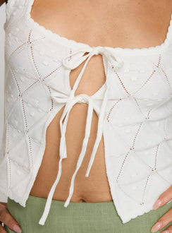 Giulia Knit Top White