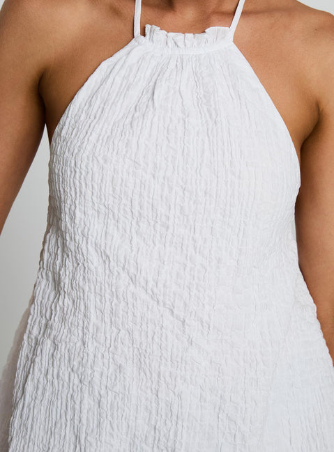 Flutter Halter Top White