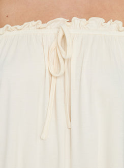 Stars Hollow Babydoll Off Shoulder Top Cream