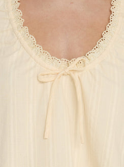 Antiquity Babydoll Top Butter Yellow