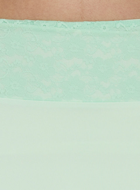 Natabelle Lace Detail Midi Skirt Mint