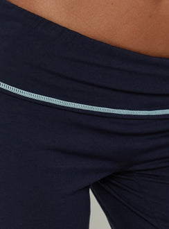 Kimberlyn Jerseyhose mit geradem Bein Schwarz