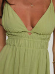 Mini dress Adjustable shoulder straps, v-neckline, elasticated waistband Non-stretch material, fully lined 