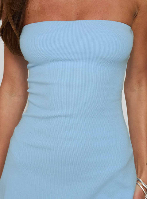 Baseline Strapless Mini Dress Blue