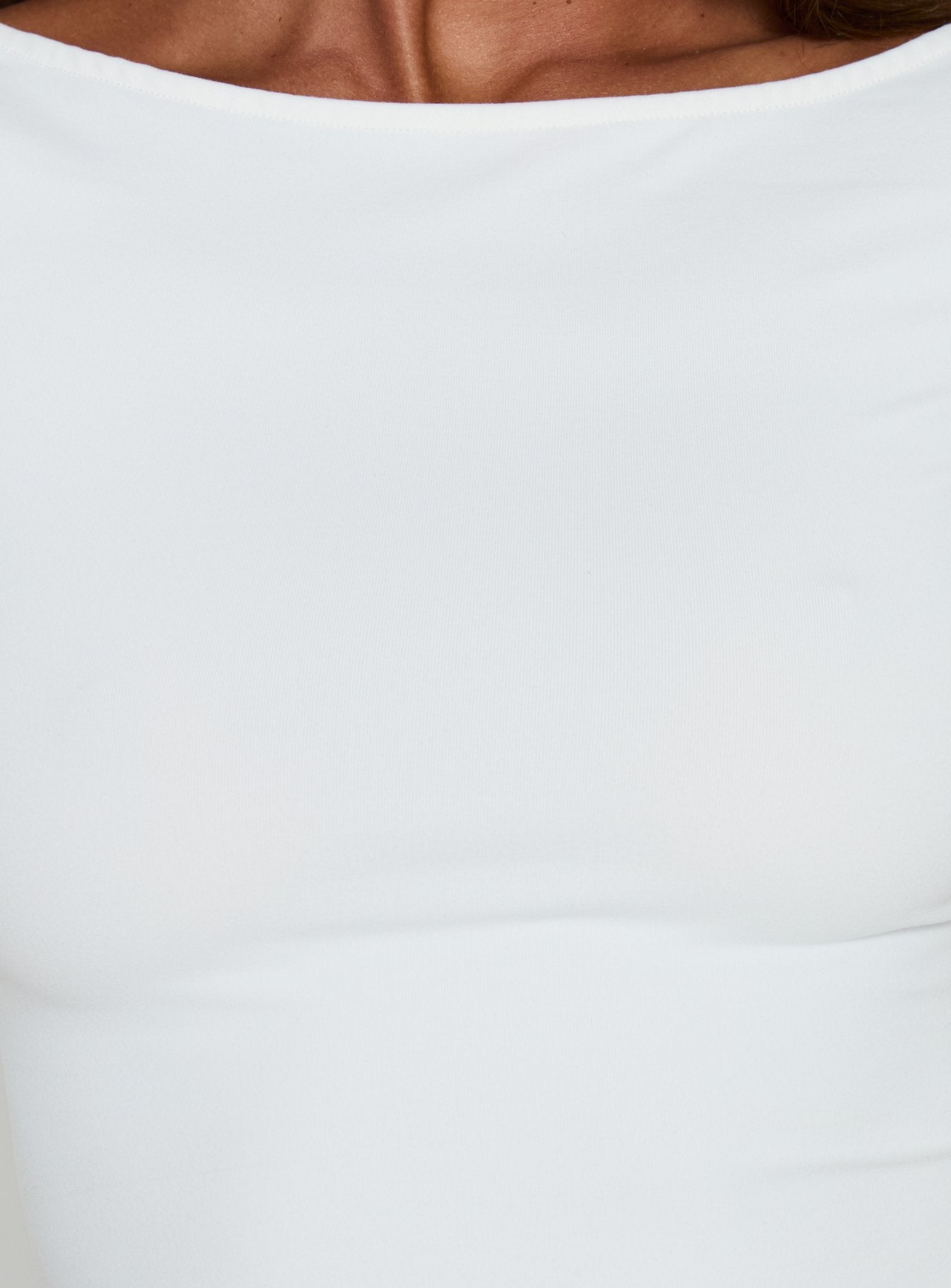 Daily Define Boatneck 3/4 Sleeve Top White