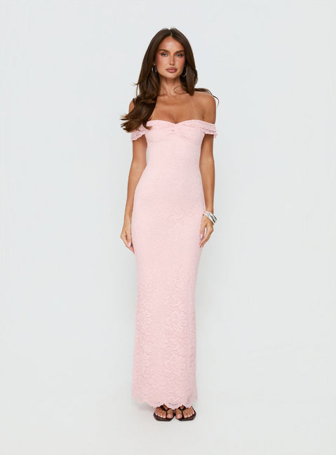 Anabeila Strapless Maxi Dress Pink