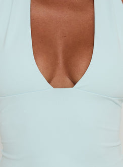 Daily Define Halter Vest Top Blue