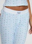 Lullabies Pointelle Sleep Pant Blue