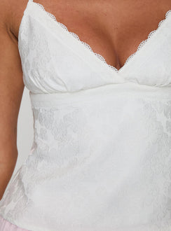 product Princess Polly Astraia Top White Sleeveless Plunger 