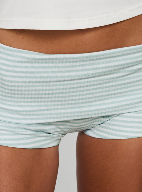 Fields Micro Shorts Blue / White Stripe