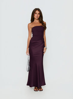 Lulita Strapless Maxi Dress Plum