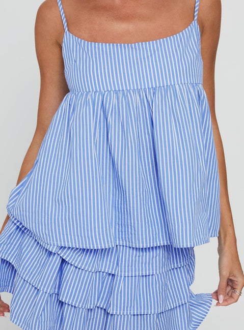 Sun Soaked Tiered Set Blue Stripe