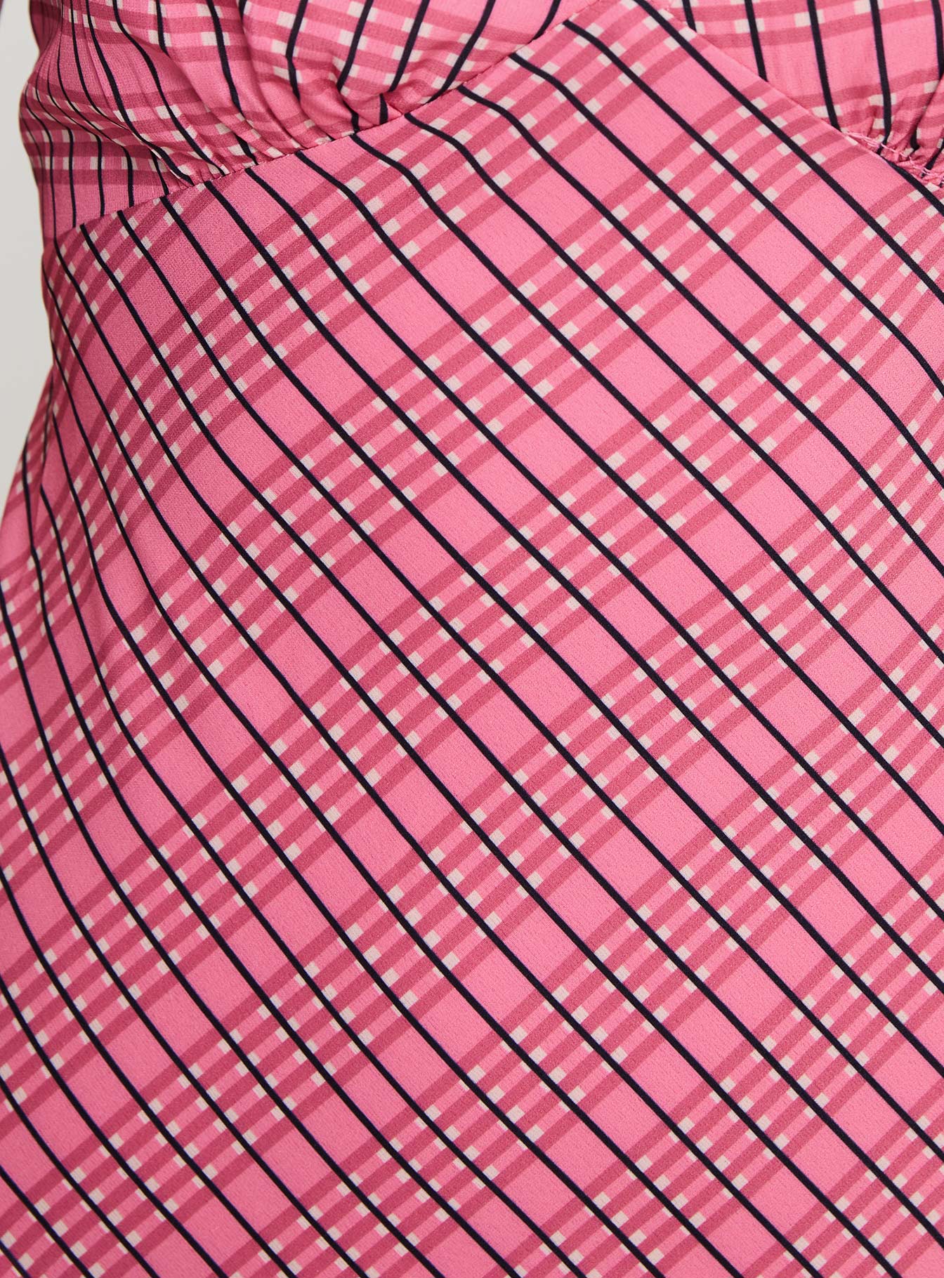 product Princess Polly Nellie Midi Dress Pink Check Plunger 