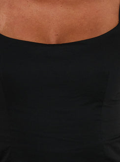 Yumiko Scoop Romper Black