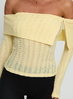 Cartrell Foldover Off Shoulder Top Lemon