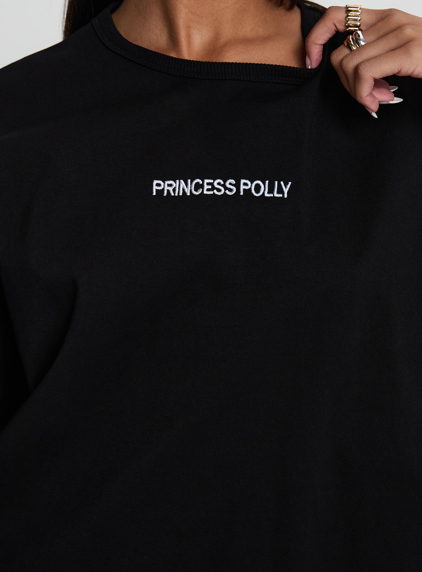 Power Play Active Oversized Tee Black