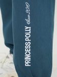 Princess Polly Track Pants Block / Cursive Text Slate