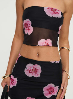 Corella Set Black / Pink Floral
