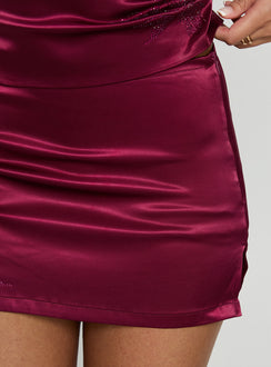product Princess Polly Hotstone Mini Skort Berry Mini Skirts 