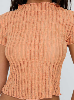 Padra Short Sleeve Top Orange