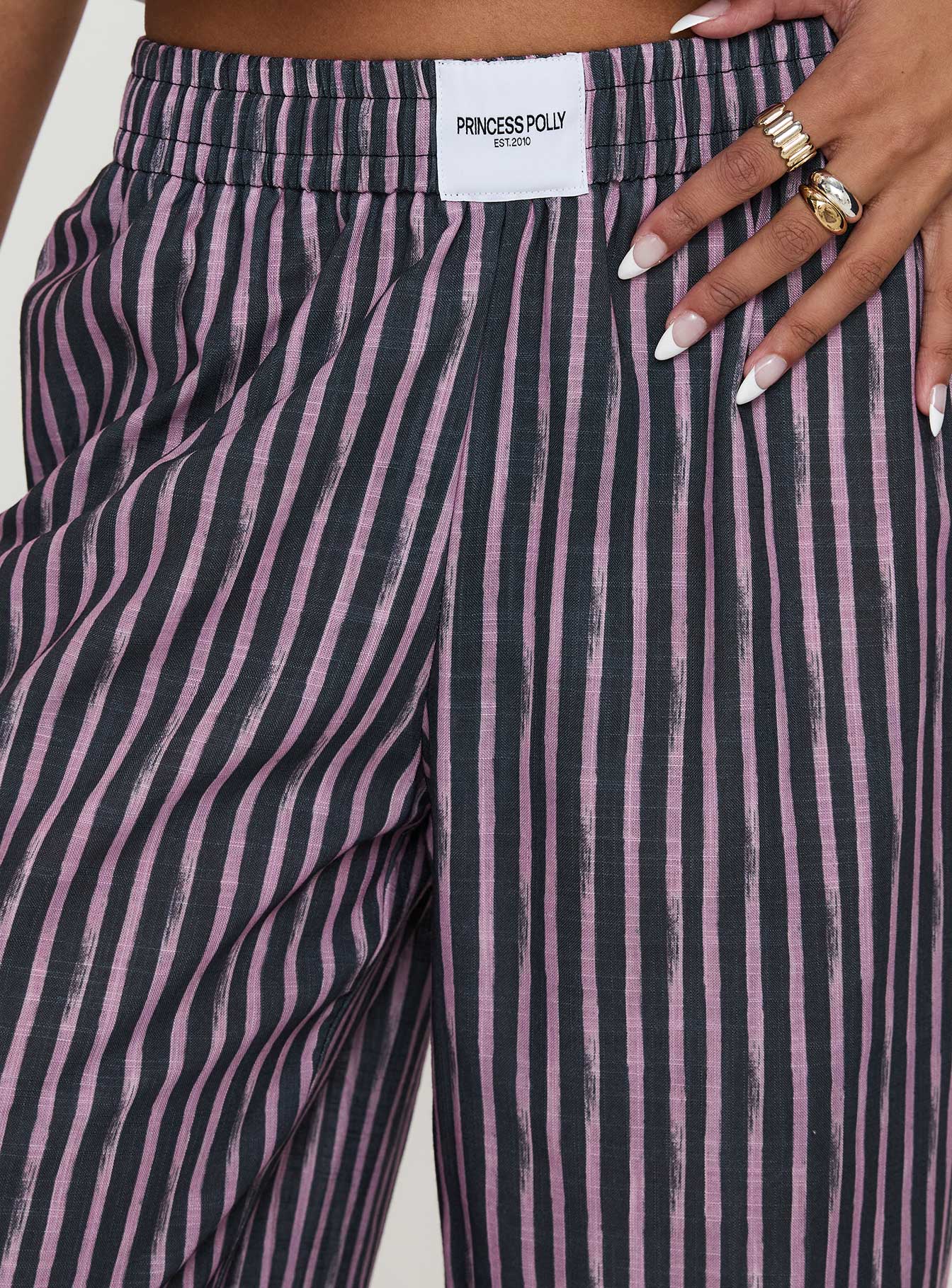 back view of model wearing Princess Polly Beach House Pants Multi 