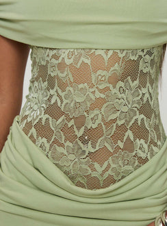 product Princess Polly Gwendolen Off The Shoulder Maxi Dress Green Straight Neck 