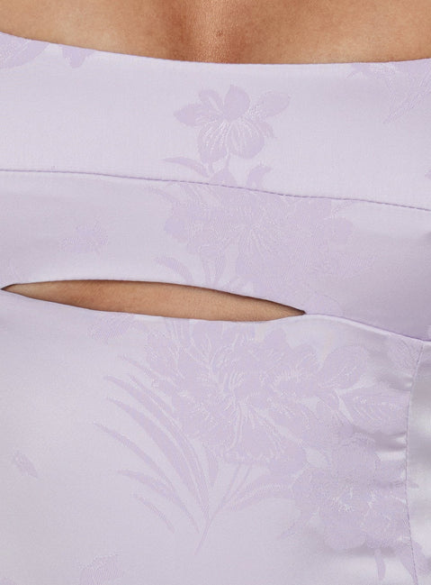 Powell Satin Mini Dress Lilac