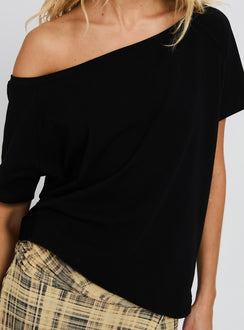 Icon Baby Off Shoulder Top Black